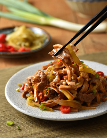 榨菜豆干炒肉絲
