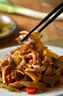 榨菜豆干炒肉絲